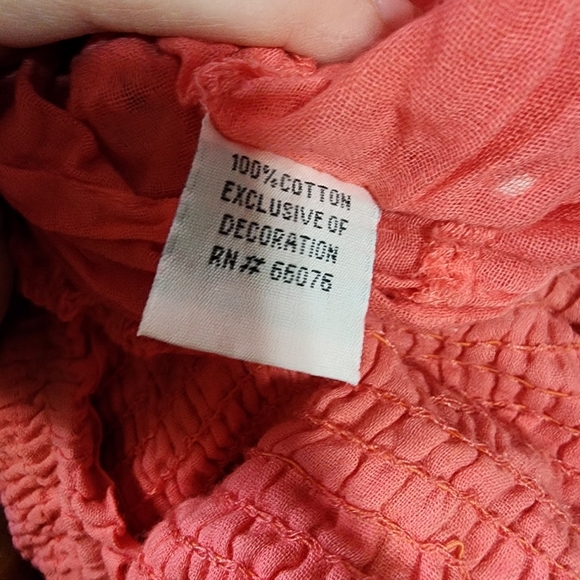 Coral crochet Strapless Sundress - Picture 3 of 12